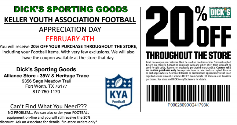 Dicks Sporting Goods KYA FB Coupon